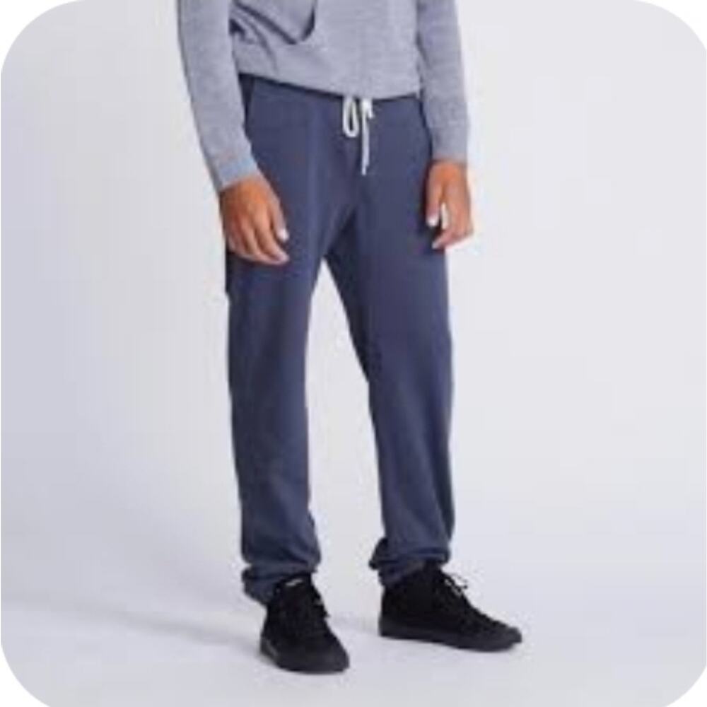 Monrow men's vintage slit pocket sweats in Blue Steel XXL